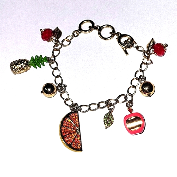 Talbots Fruit Charm Bracelet - Picture 2 of 9